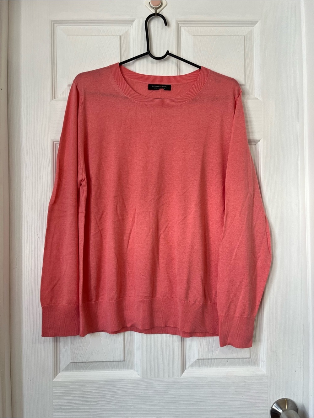 Banana republic pink silk cashmere Crewneck Sweater women’s size XL